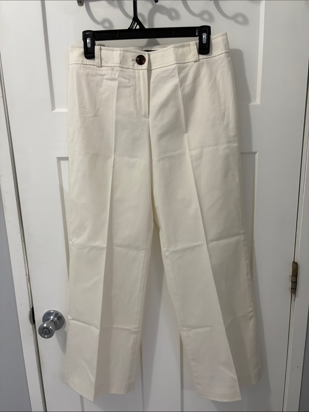 Talbots Petite Cream Stretch Dress Pants